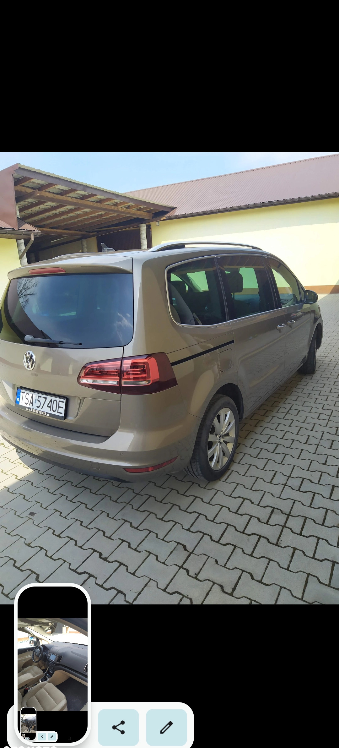 Volkswagen Sharan cena 65900 przebieg: 233000, rok produkcji 2015 z Sandomierz małe 46